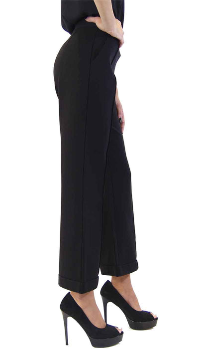 Twinset Pantalone donna nero in punto milano modello cropped. Art. 202ST2023 Pantalone Donna - Boutique Luisa Trendy