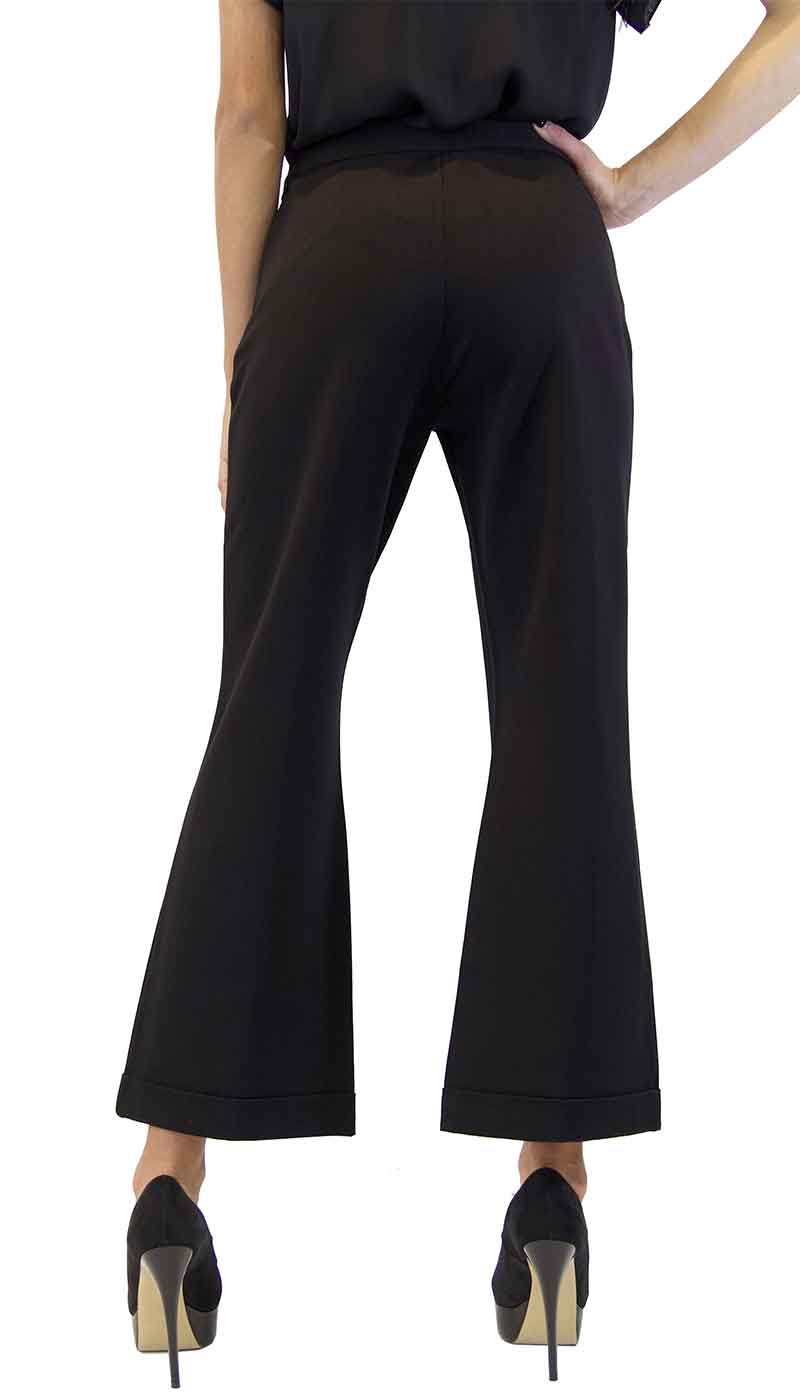 Twinset Pantalone donna nero in punto milano modello cropped. Art. 202ST2023 Pantalone Donna - Boutique Luisa Trendy