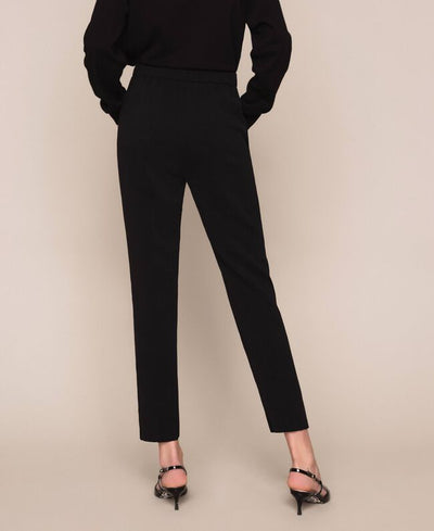 TwinSet Pantalone nero morbido in georgette. 201TP202B. Pantalone Donna - Boutique Luisa Trendy