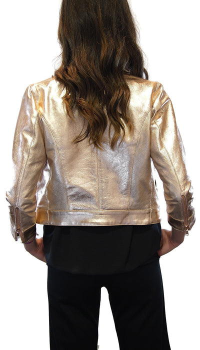 Valerio Righi Chiodo in pelle perlata Capispalla Donna - Boutique Luisa Trendy
