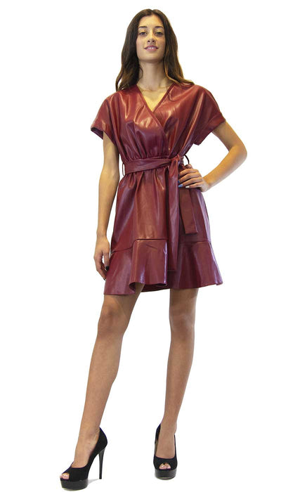 Vestito donna Silvian Heach corto in ecopelle bordeaux. A/I 2020/21 Cod. PGA20214VE Vestiti - Boutique Luisa Trendy