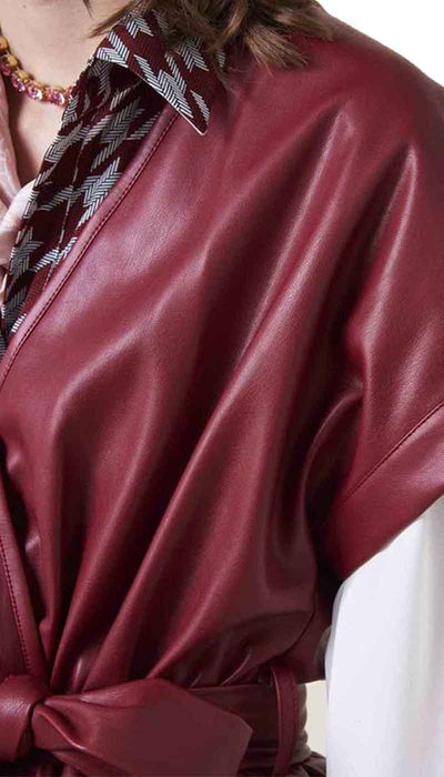 Vestito donna Silvian Heach corto in ecopelle bordeaux. A/I 2020/21 Cod. PGA20214VE Vestiti - Boutique Luisa Trendy